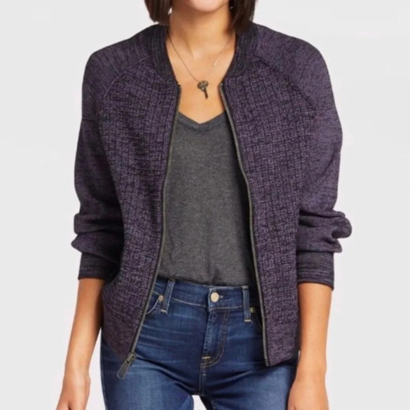 Free People Jackets & Blazers - FREE PEOPLE Movement Naomi Sweatshirt Purple Size Large